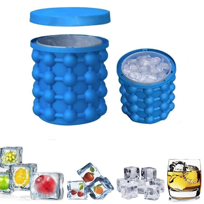 Wine Beer Whiskey - Portable Silicone Ice Cube Maker, Wine