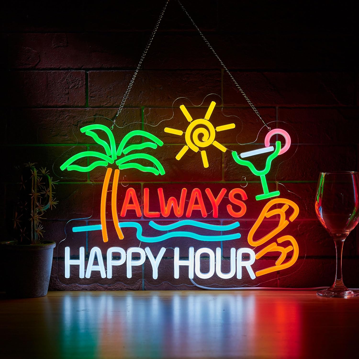 Beer & Wine Grab - Always Happy Hour Beer Bar Neon