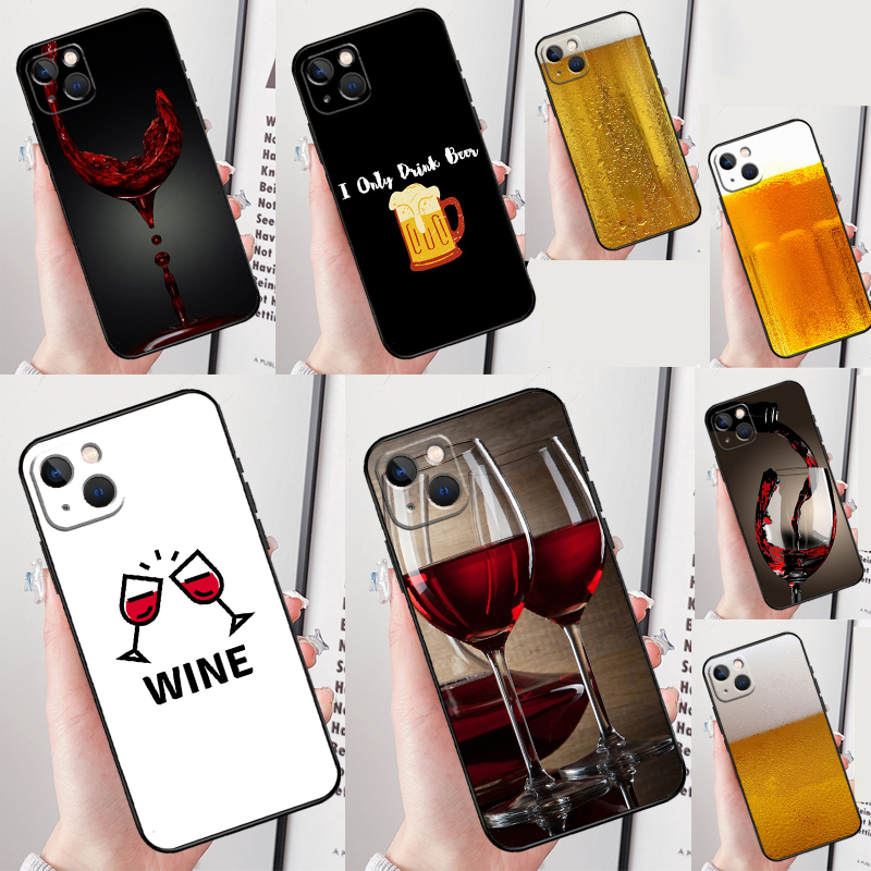 Wine Plus Beer - Drink Beer Red Wine Phone Case