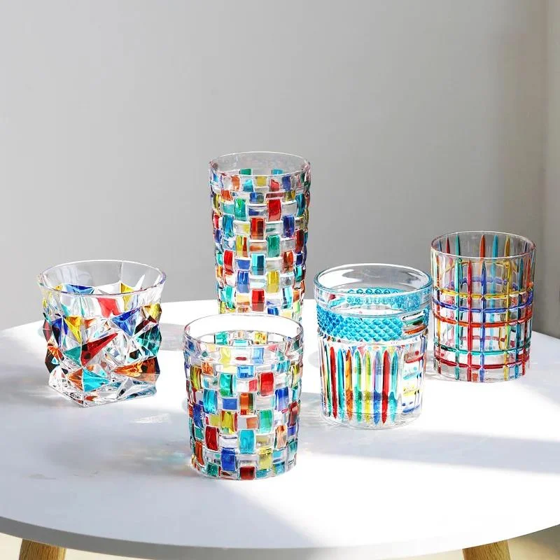 Wine Beer Tasting - Colorful Whisky Crystal Cup Italy Zecchin