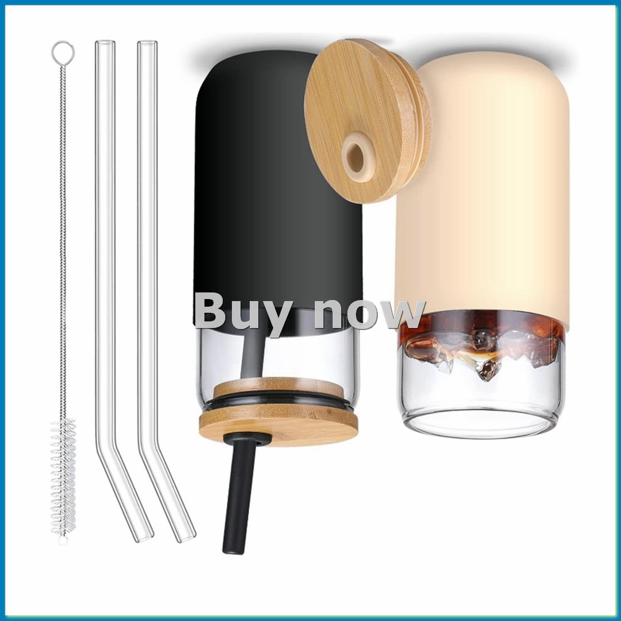 Beer & Wine Grab - 2Colors 20 OZ Glass Cups with