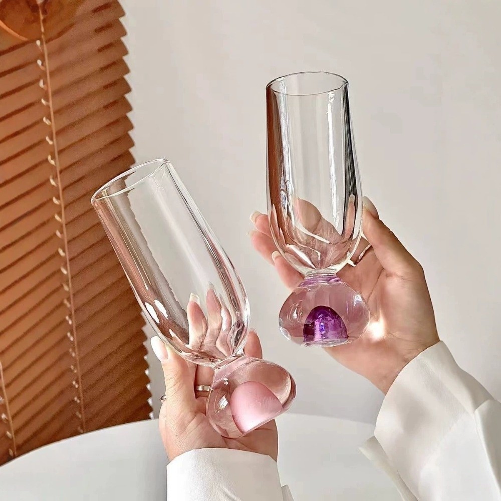 Wine Beer Tasting - Creative Round Bottom Glass Stemmed Cup