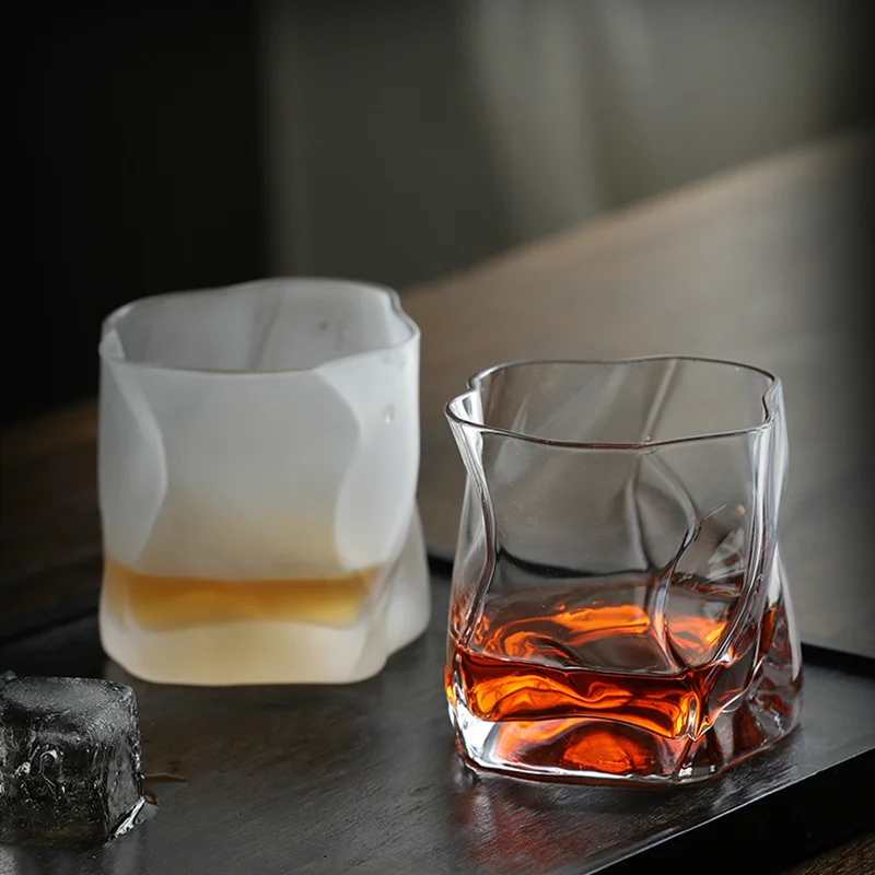 Wine Beer Tasting - Irregular Whiskey Crystal Cup Japanese Art