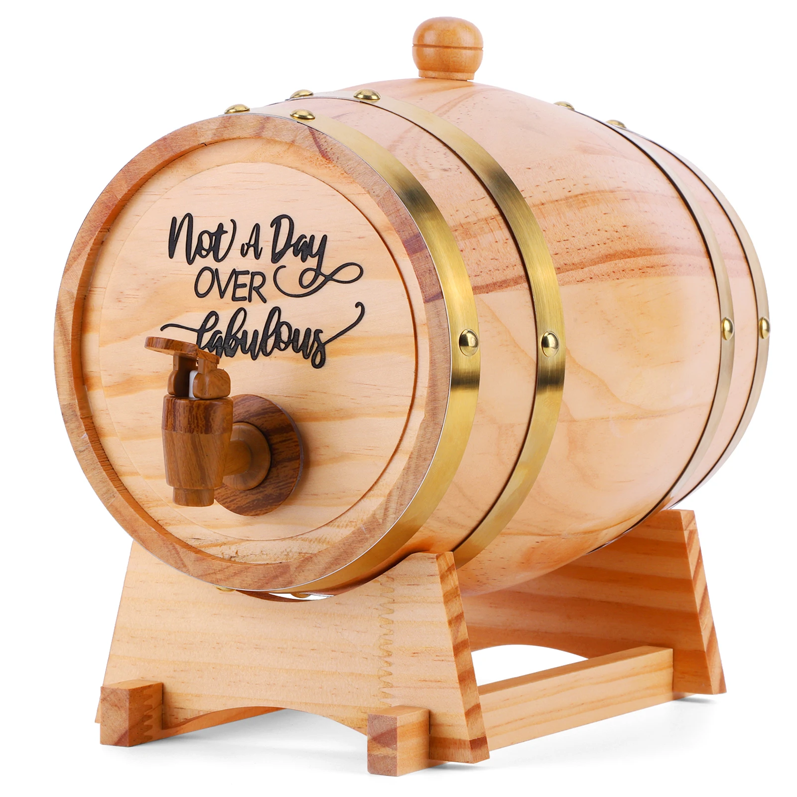 3L Wooden Whiskey Barrel with  - Wine Beer Whiskey recension och pris