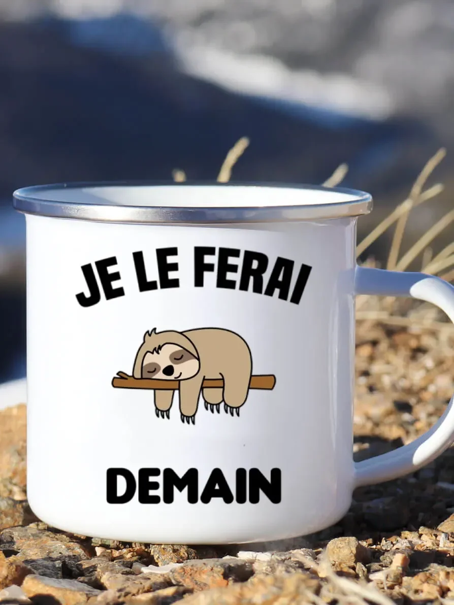 Cute Enamel Coffee Mug French  - Beer And Wine Festival recension och pris