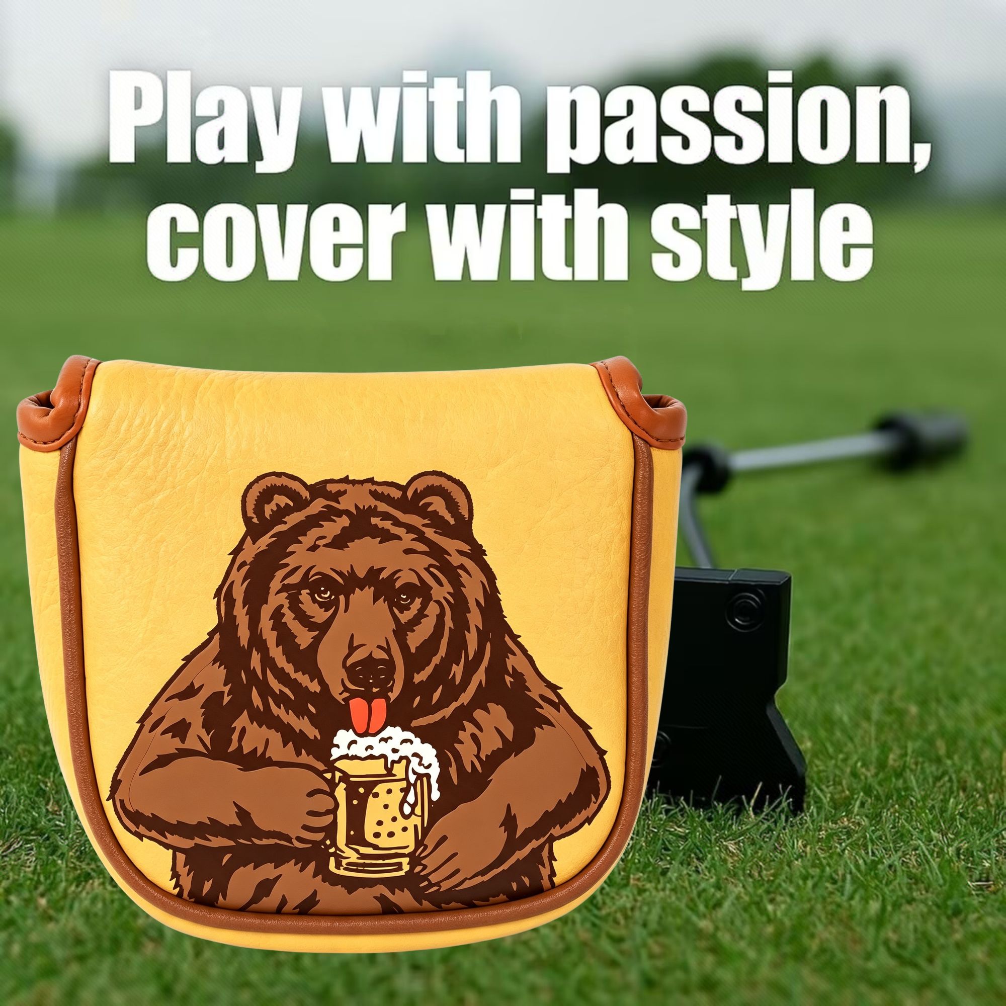 Skull Embroidered Golf Mallet  - Beer & Wine Grab recension och pris