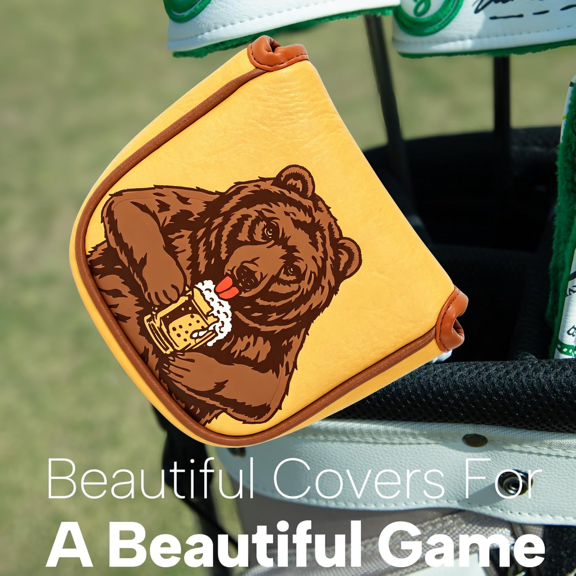 Skull Embroidered Golf Mallet  - Beer & Wine Grab recension och pris