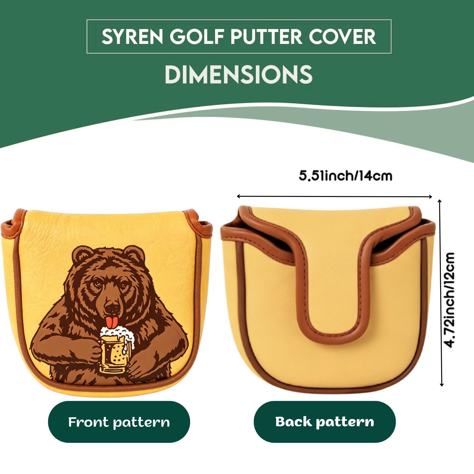 Skull Embroidered Golf Mallet  - Beer & Wine Grab recension och pris