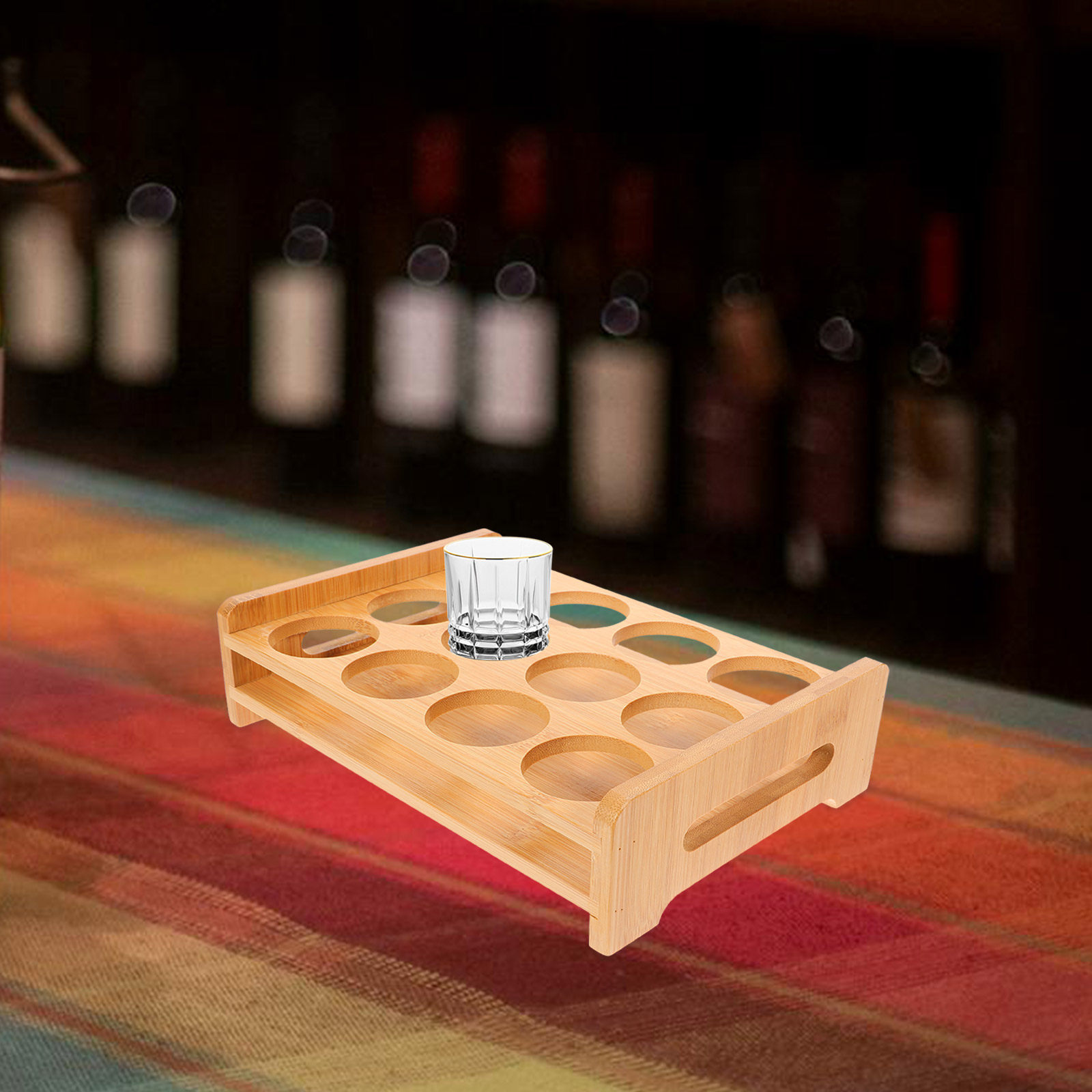 Bamboo Shot Glasses Holder Dis - Wine Beer Glass recension och pris