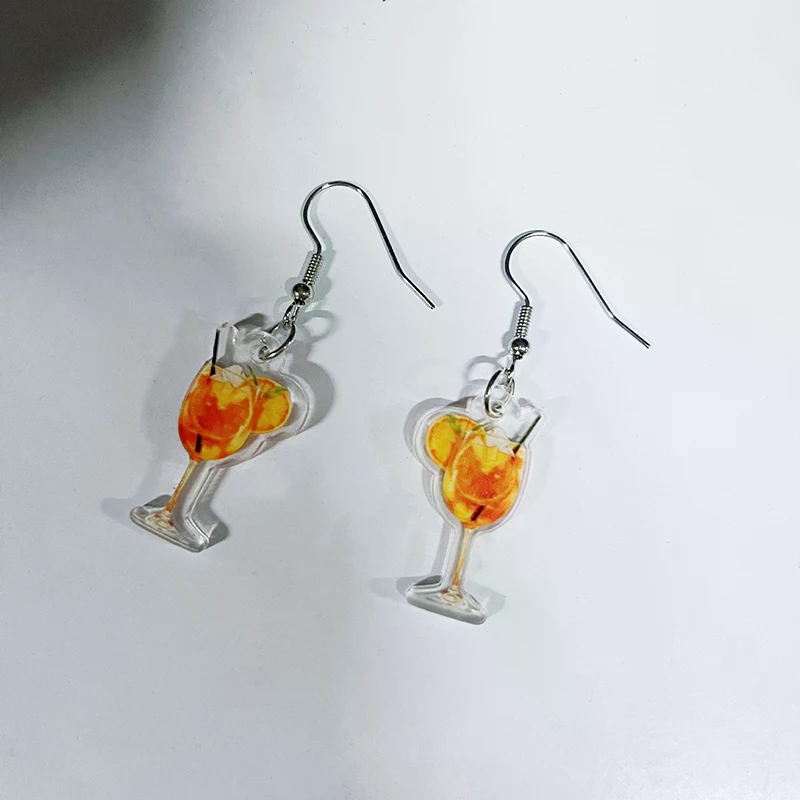 Fashion 2D Flat Design Earring - Beer And Wine Festival recension och pris