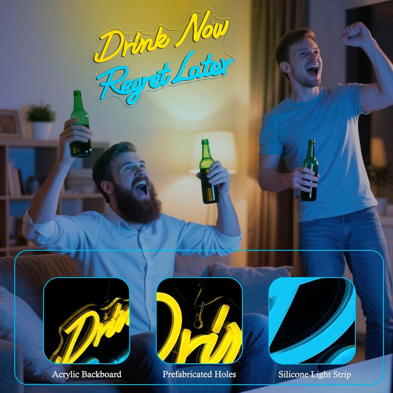 Beer Neon Sign Drink Now Regre - Beer & Wine Grab recension och pris