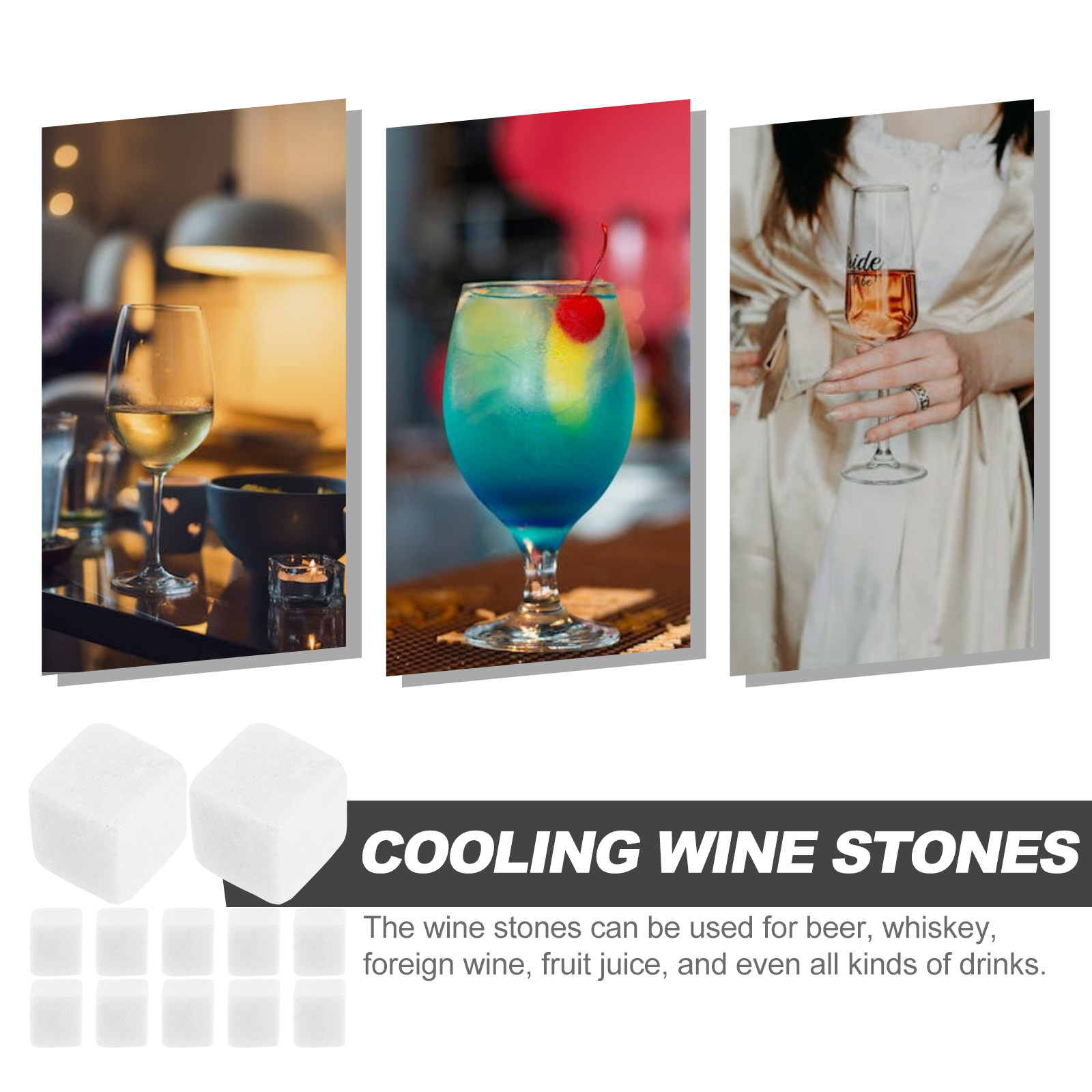 12Pcs Natural Marble Whiskey S - Wine Beer Whiskey recension och pris