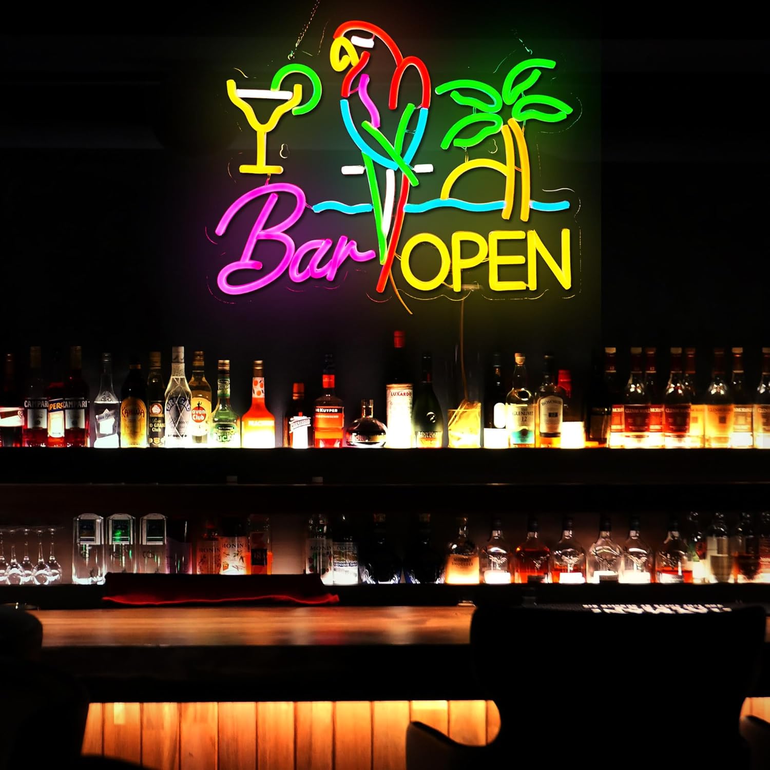 Bar Open Neon Sign Business Ar - Beer & Wine Grab recension och pris