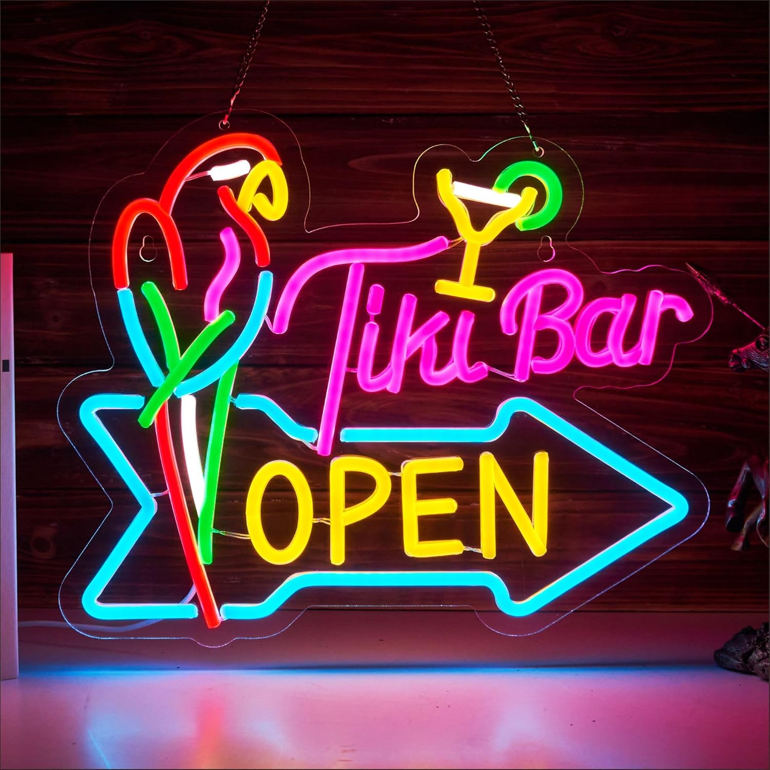 Bar Open Neon Sign Business Ar - Beer & Wine Grab recension och pris