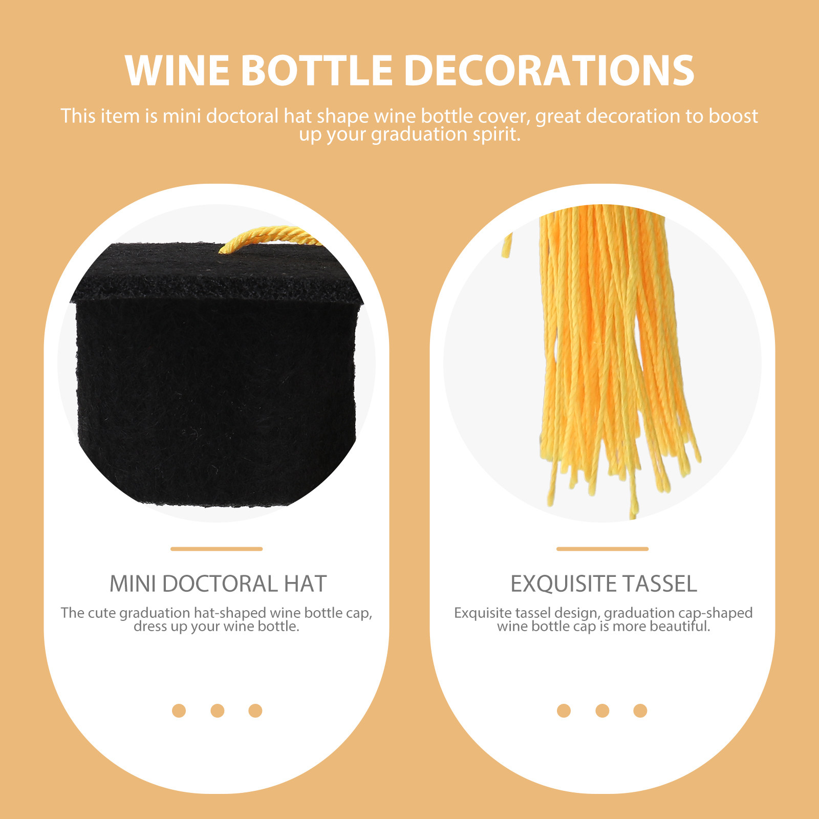 6Pcs Doctoral Wine Bottle Cap  - Beer And Wine Festival recension och pris